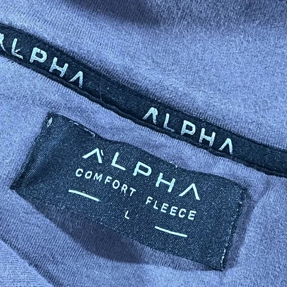 Alpha Clothing Hoodie Mens‎ L Essential Comfort Fleece Gray Pullover